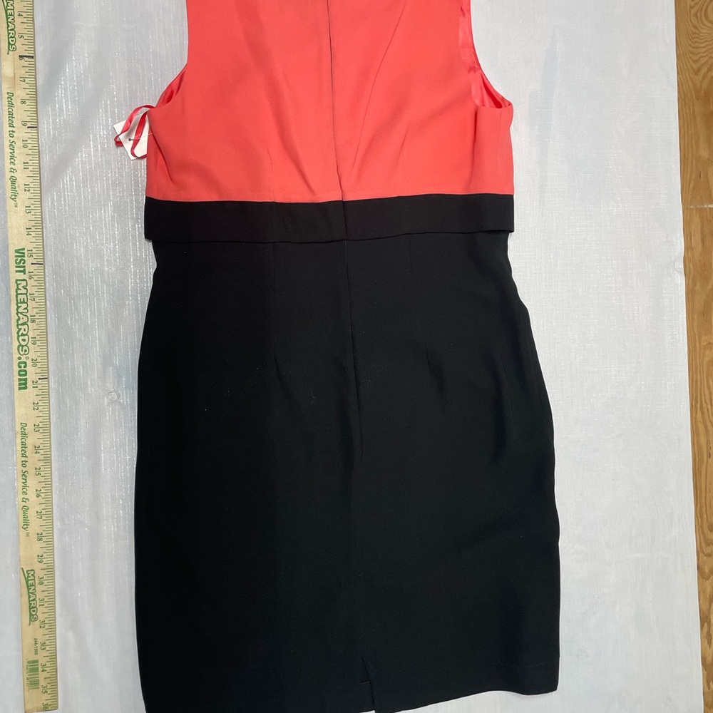 Vintage Danny & Nicole Coral and Black Pencil Dress Sz:14 - Picture 4 of 7